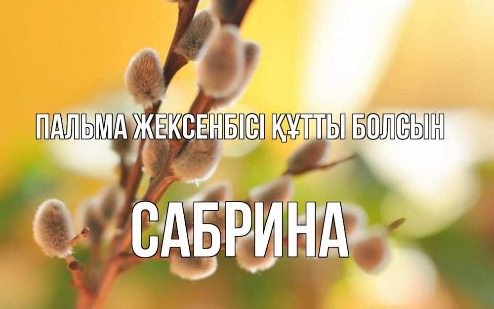 Күн сайын ашық хат с именем, Сабрина Пальма жексенбісі құтты болсын верба Онлайн тегін жүктеп алу тілектері бар керемет карта 