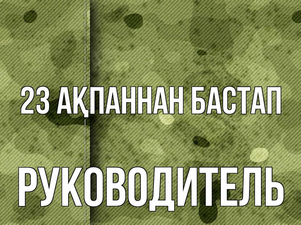 Картинка 23 ақпаннан бастап, Руководитель