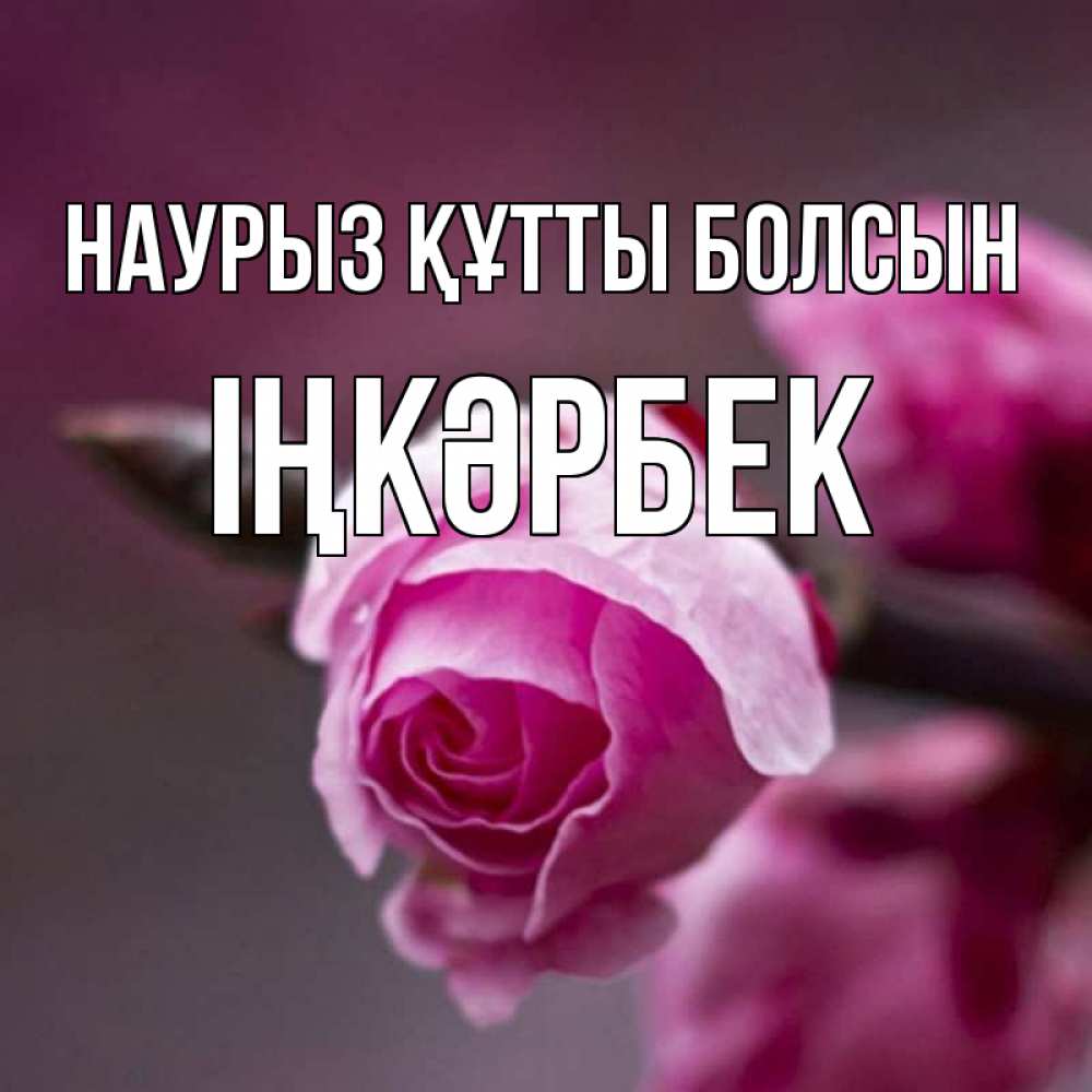 Күн сайын ашық хат с именем, ІҢКӘРБЕК Наурыз құтты болсын весна Онлайн тегін жүктеп алу тілектері бар керемет карта 