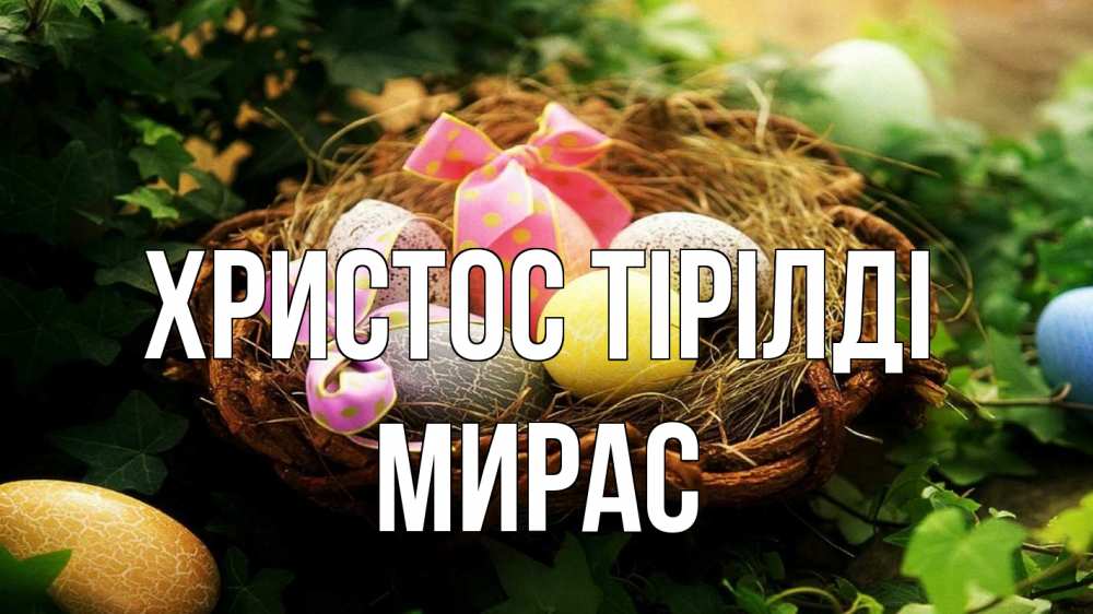 Күн сайын ашық хат с именем, МИРАС Христос тірілді пасха Онлайн тегін жүктеп алу тілектері бар керемет карта 