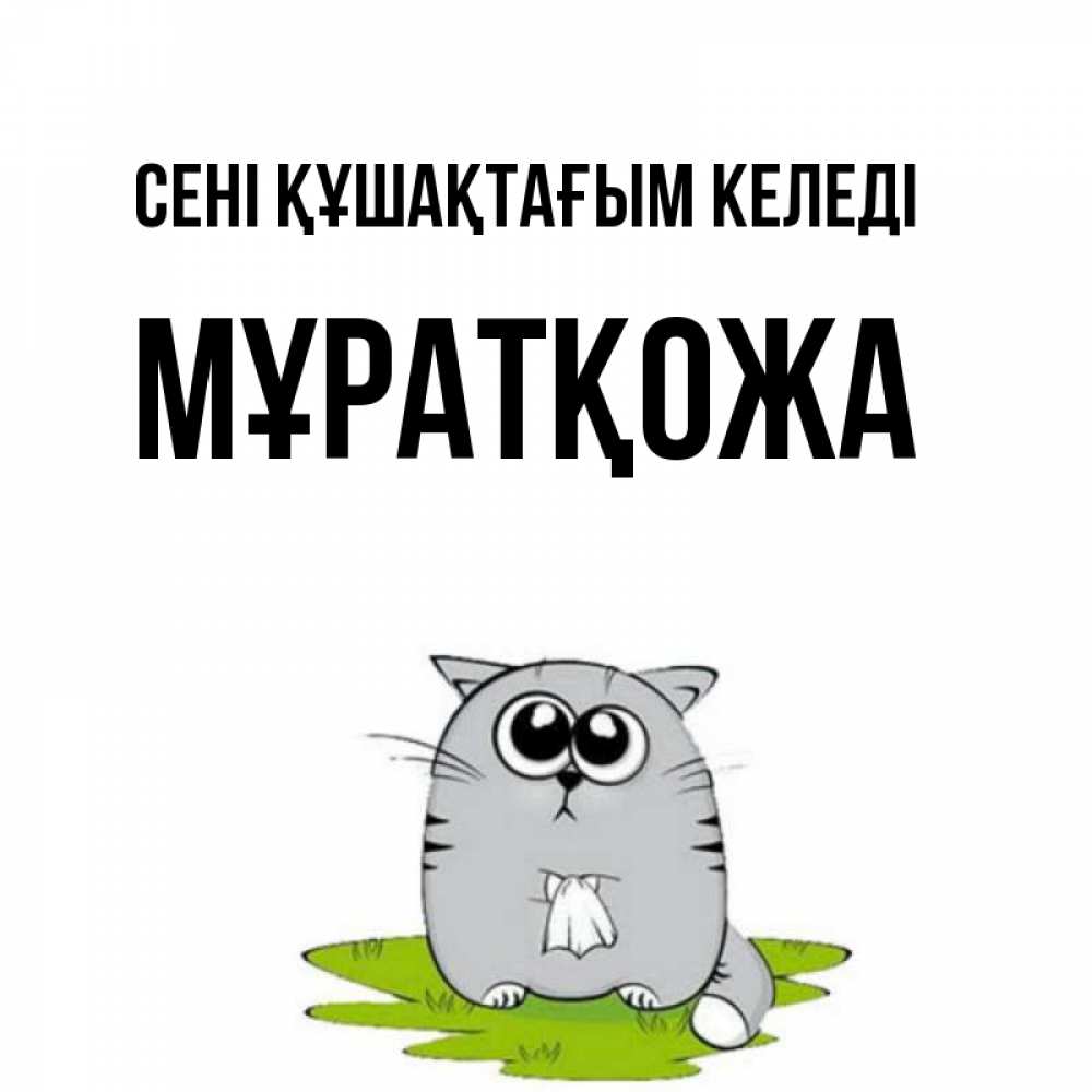 Күн сайын ашық хат с именем, Мұратқожа сені құшақтағым келеді котик теребит платочек сидя на травке Онлайн тегін жүктеп алу тілектері бар керемет карта 