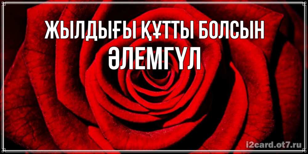 Күн сайын ашық хат с именем, ӘЛЕМГҮЛ Жылдығы құтты болсын алая роза Онлайн тегін жүктеп алу тілектері бар керемет карта 