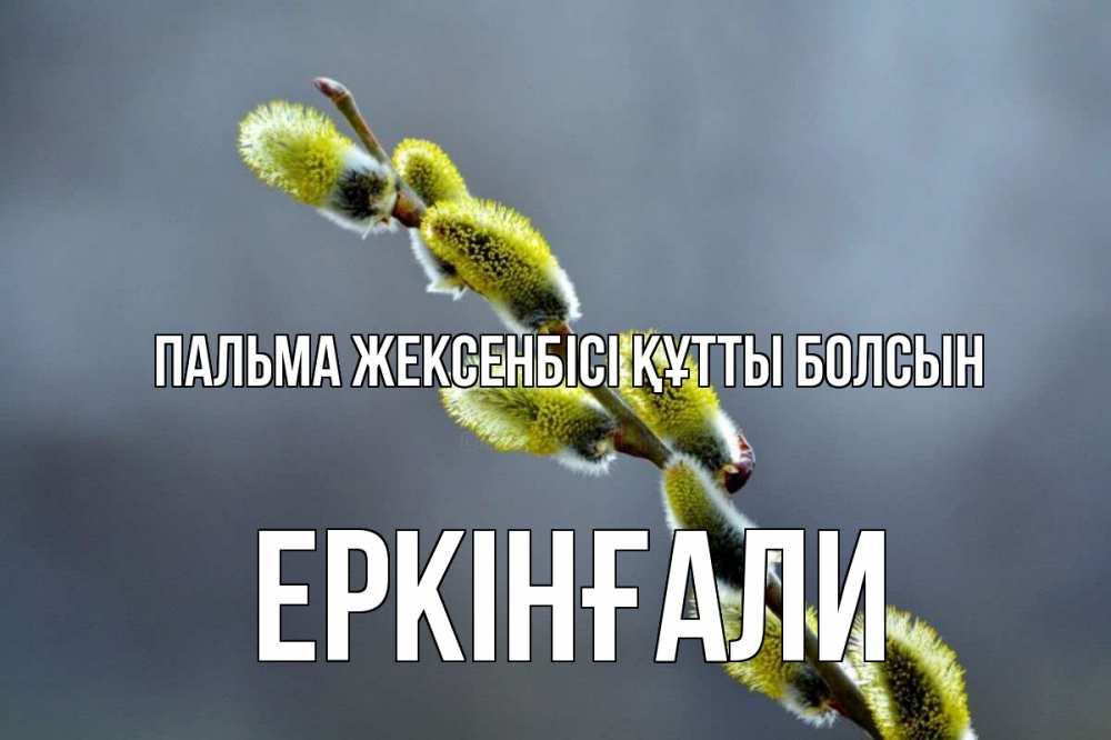 Күн сайын ашық хат с именем, Еркінғали Пальма жексенбісі құтты болсын верба Онлайн тегін жүктеп алу тілектері бар керемет карта 