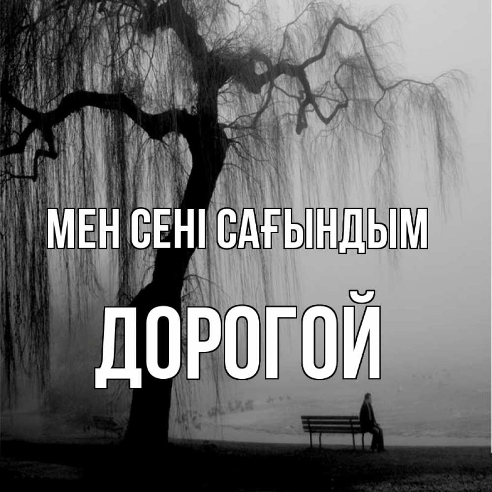 Күн сайын ашық хат с именем, Дорогой Мен сені сағындым лавочка под деревом я жду тебя Онлайн тегін жүктеп алу тілектері бар керемет карта 