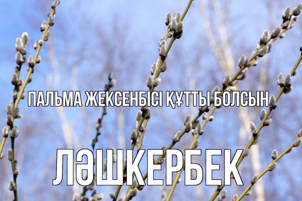 Күн сайын ашық хат с именем, ЛӘШКЕРБЕК Пальма жексенбісі құтты болсын верба Онлайн тегін жүктеп алу тілектері бар керемет карта 