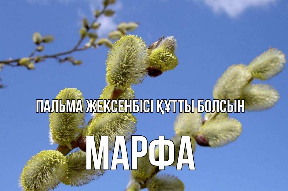 Күн сайын ашық хат с именем, Марфа Пальма жексенбісі құтты болсын верба Онлайн тегін жүктеп алу тілектері бар керемет карта 