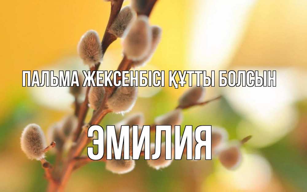 Күн сайын ашық хат с именем, Эмилия Пальма жексенбісі құтты болсын верба Онлайн тегін жүктеп алу тілектері бар керемет карта 