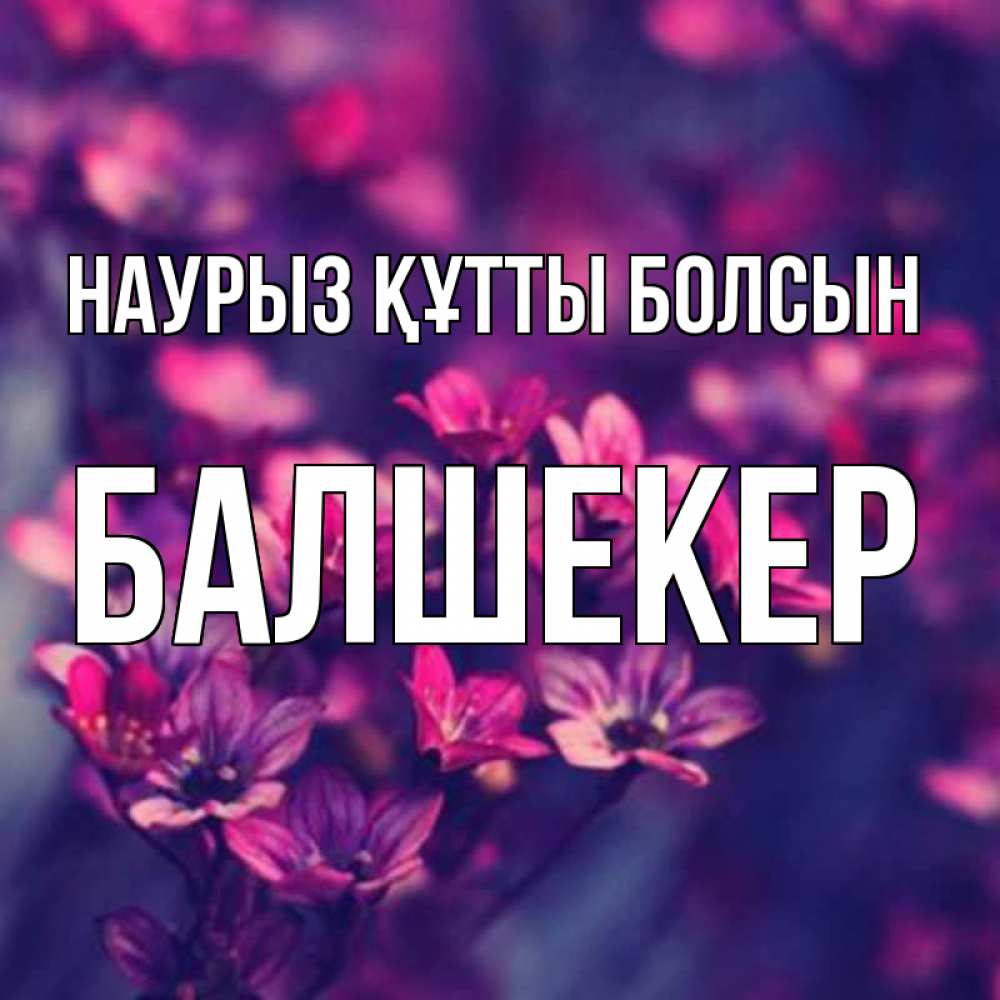 Күн сайын ашық хат с именем, БАЛШЕКЕР Наурыз құтты болсын небольшие цветы 1 Онлайн тегін жүктеп алу тілектері бар керемет карта 