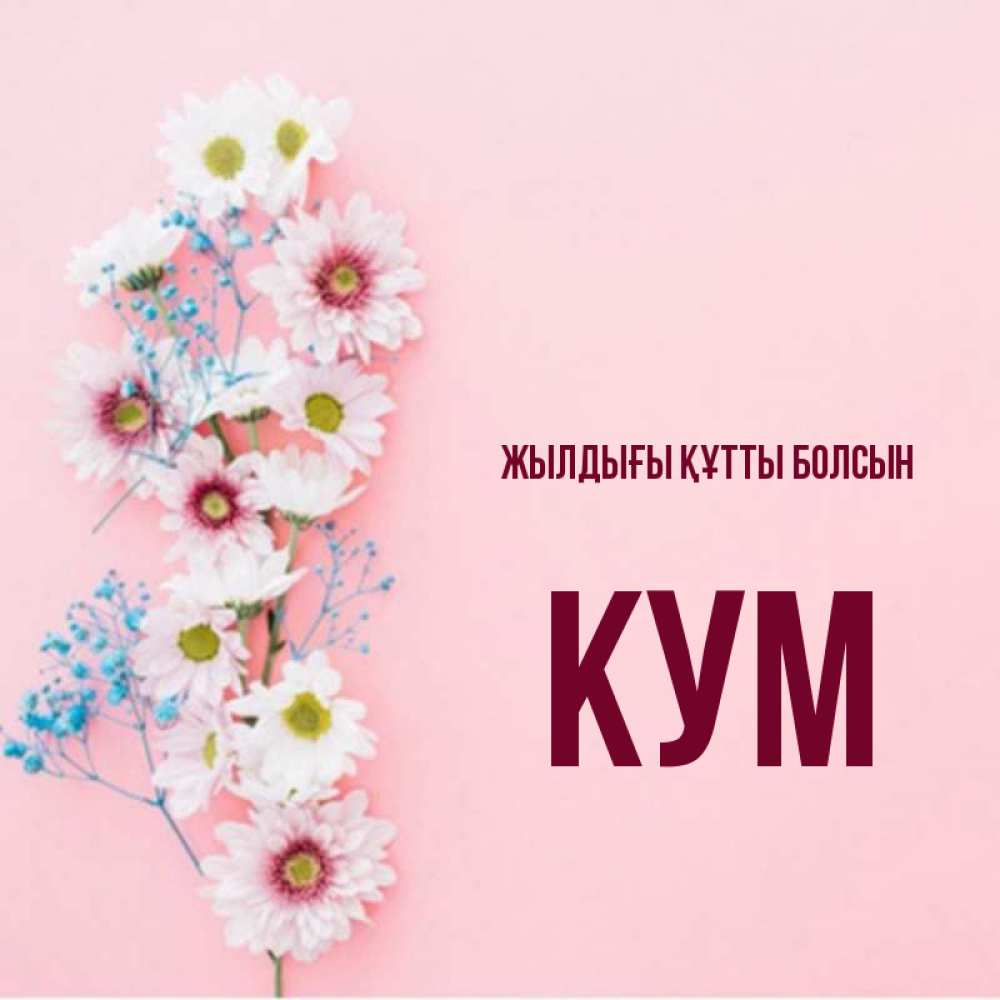 Күн сайын ашық хат с именем, Кум Жылдығы құтты болсын Родная моя с днем рождения тебя картинка с цветами белыми и голубыми Онлайн тегін жүктеп алу тілектері бар керемет карта 
