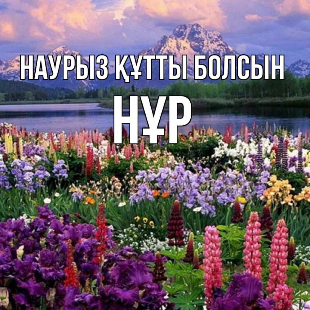 Күн сайын ашық хат с именем, НҰР Наурыз құтты болсын наурыз Онлайн тегін жүктеп алу тілектері бар керемет карта 