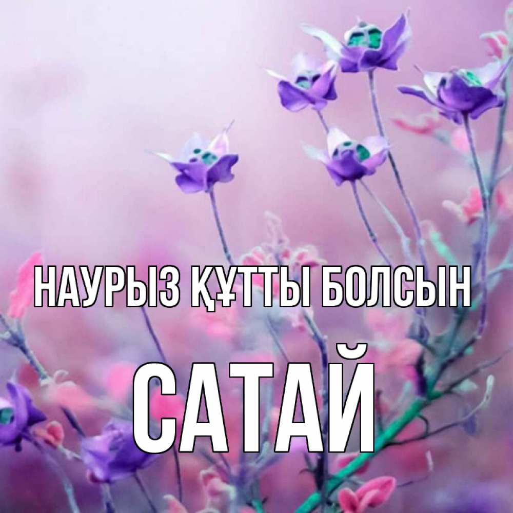 Күн сайын ашық хат с именем, САТАЙ Наурыз құтты болсын наурыз  2 Онлайн тегін жүктеп алу тілектері бар керемет карта 