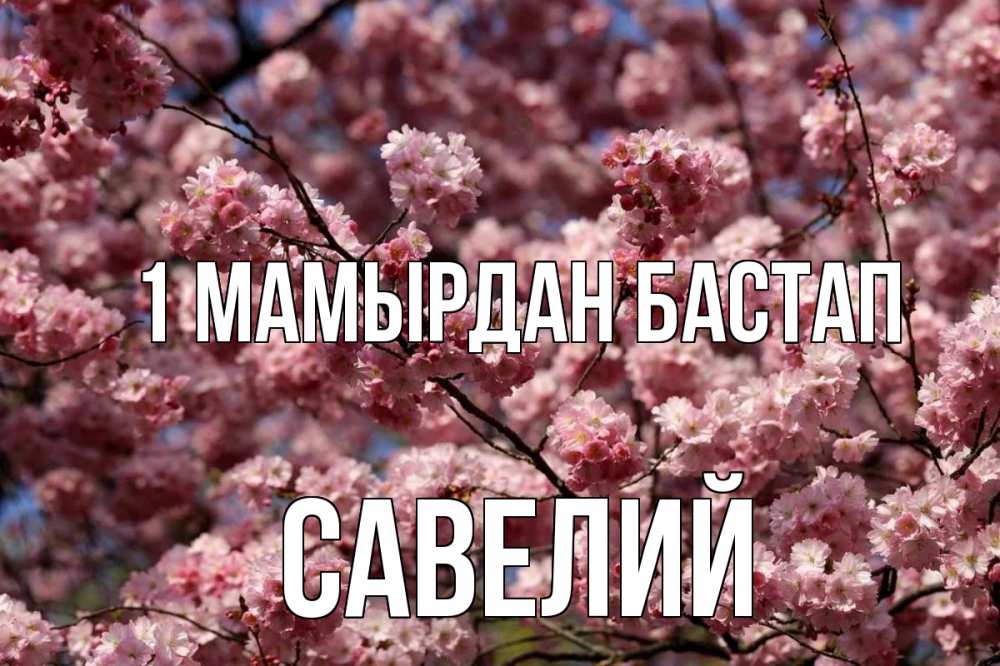 Күн сайын ашық хат с именем, Савелий 1 мамырдан бастап С 1 мая Онлайн тегін жүктеп алу тілектері бар керемет карта 