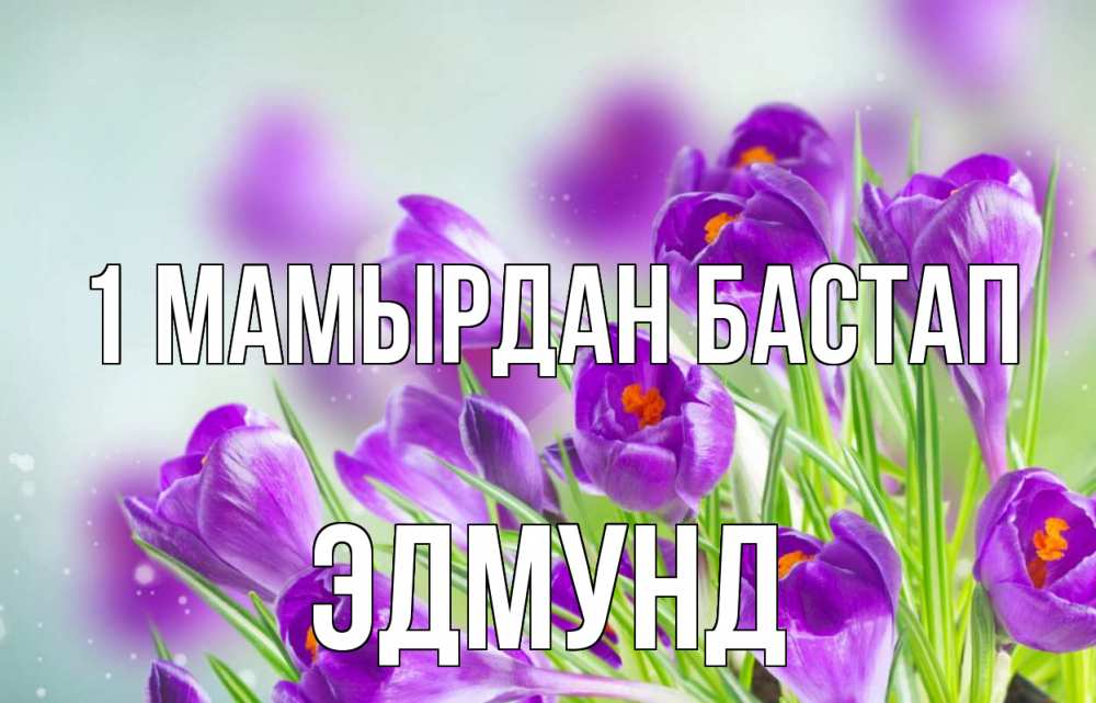 Күн сайын ашық хат с именем, Эдмунд 1 мамырдан бастап 1 мая Онлайн тегін жүктеп алу тілектері бар керемет карта 