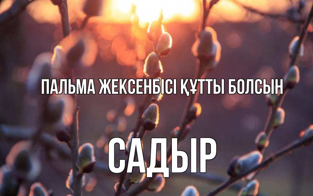 Күн сайын ашық хат с именем, САДЫР Пальма жексенбісі құтты болсын верба Онлайн тегін жүктеп алу тілектері бар керемет карта 