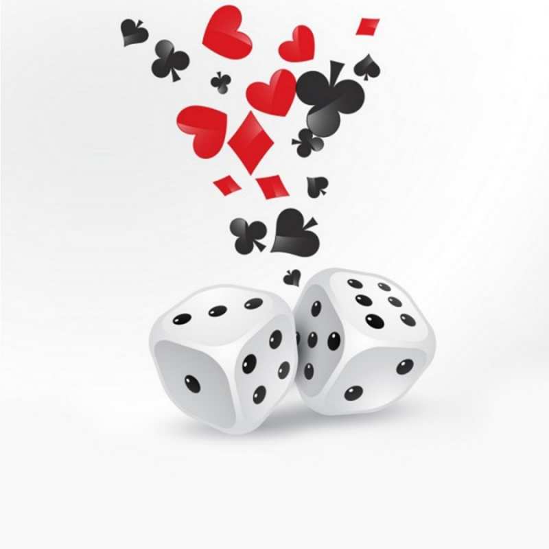 Открытка игральные кости  пусть повезет  Саған сәттілік тілеймін 