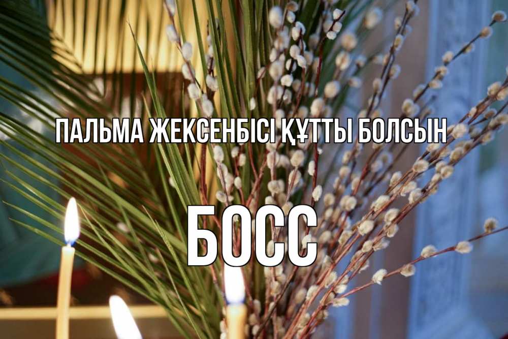 Күн сайын ашық хат с именем, Босс Пальма жексенбісі құтты болсын верба Онлайн тегін жүктеп алу тілектері бар керемет карта 