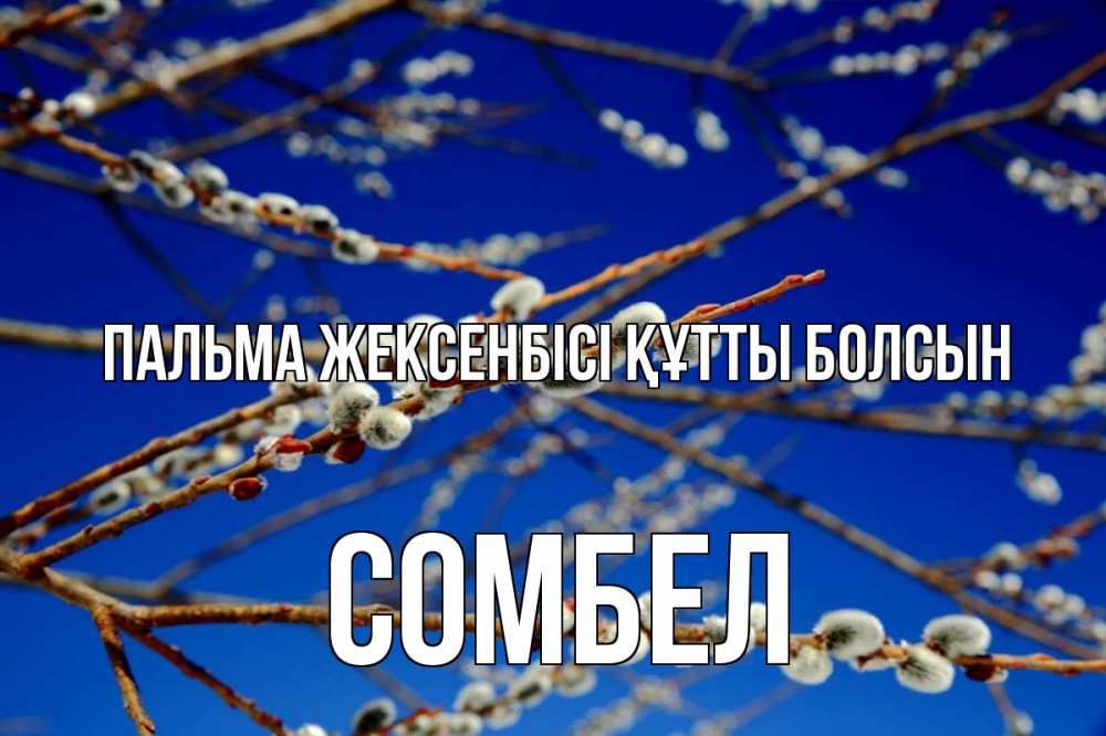 Күн сайын ашық хат с именем, СОМБЕЛ Пальма жексенбісі құтты болсын верба Онлайн тегін жүктеп алу тілектері бар керемет карта 