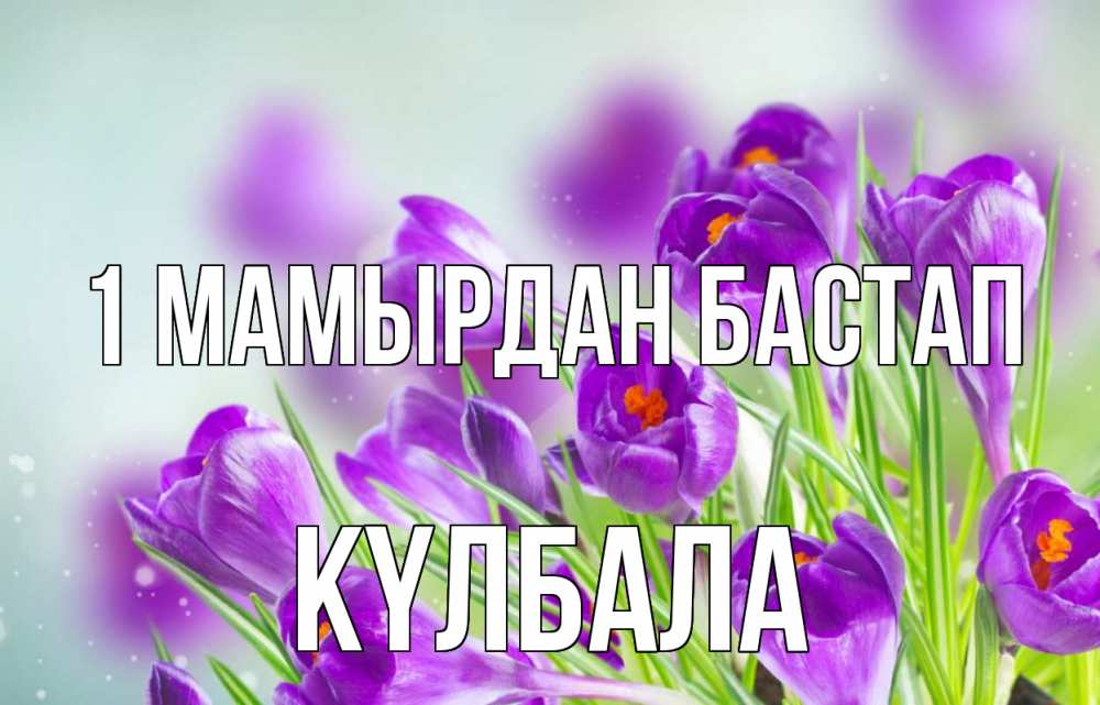 Күн сайын ашық хат с именем, Күлбала 1 мамырдан бастап 1 мая Онлайн тегін жүктеп алу тілектері бар керемет карта 