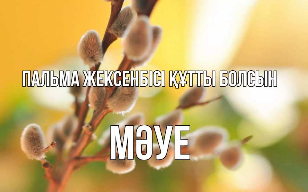 Күн сайын ашық хат с именем, МӘУЕ Пальма жексенбісі құтты болсын верба Онлайн тегін жүктеп алу тілектері бар керемет карта 