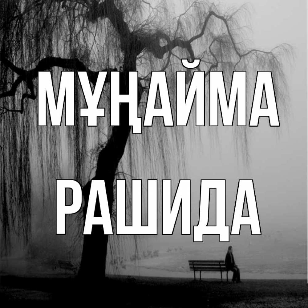 Күн сайын ашық хат с именем, РАШИДА Мұңайма висящие ветки дерева и лавочка под деревом Онлайн тегін жүктеп алу тілектері бар керемет карта 