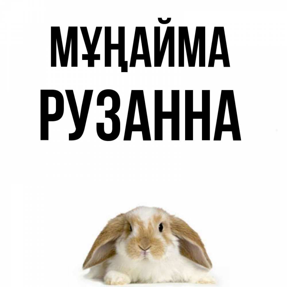 Күн сайын ашық хат с именем, Рузанна Мұңайма коричнево белый заяц с большими ушками Онлайн тегін жүктеп алу тілектері бар керемет карта 