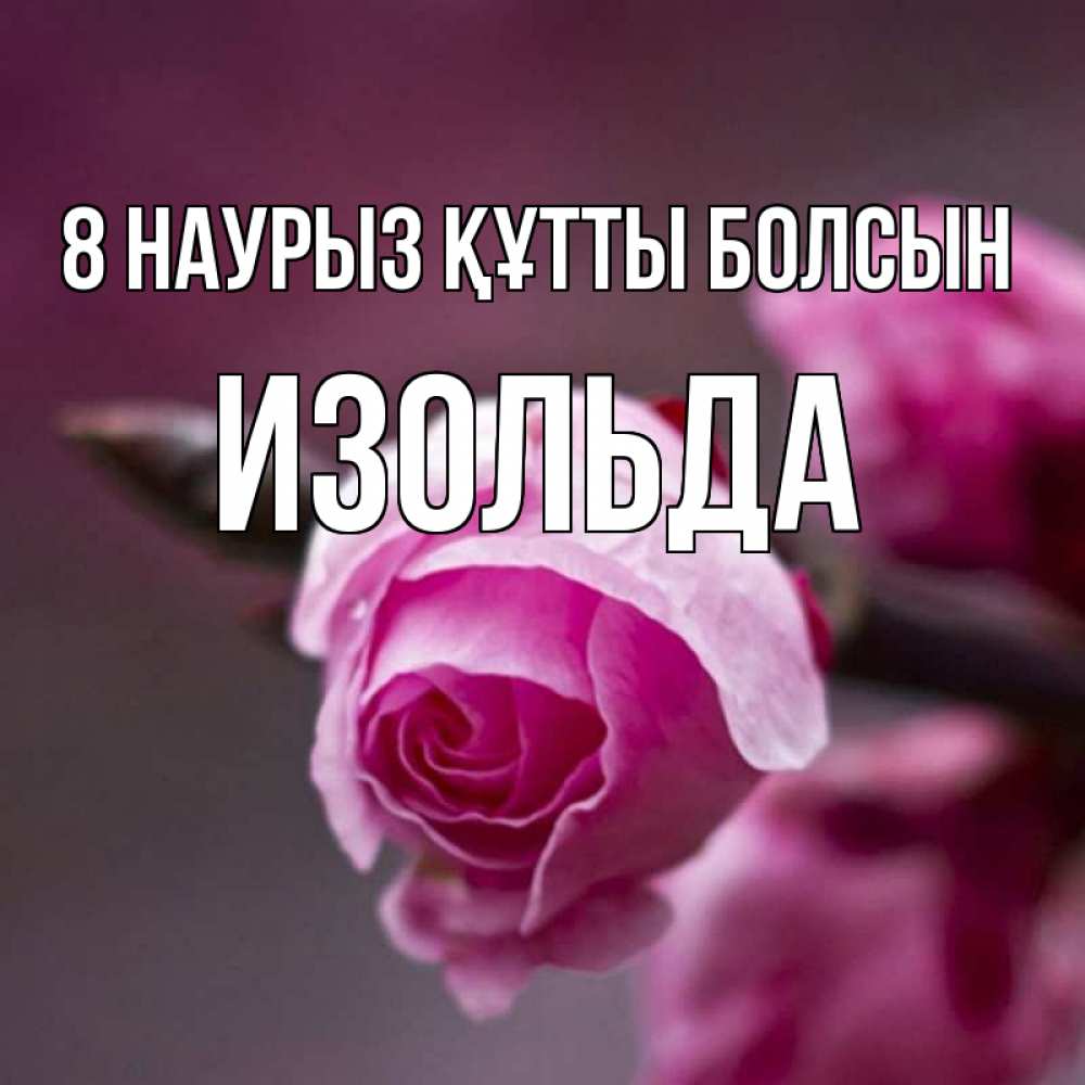 Күн сайын ашық хат с именем, Изольда 8 наурыз құтты болсын весна Онлайн тегін жүктеп алу тілектері бар керемет карта 