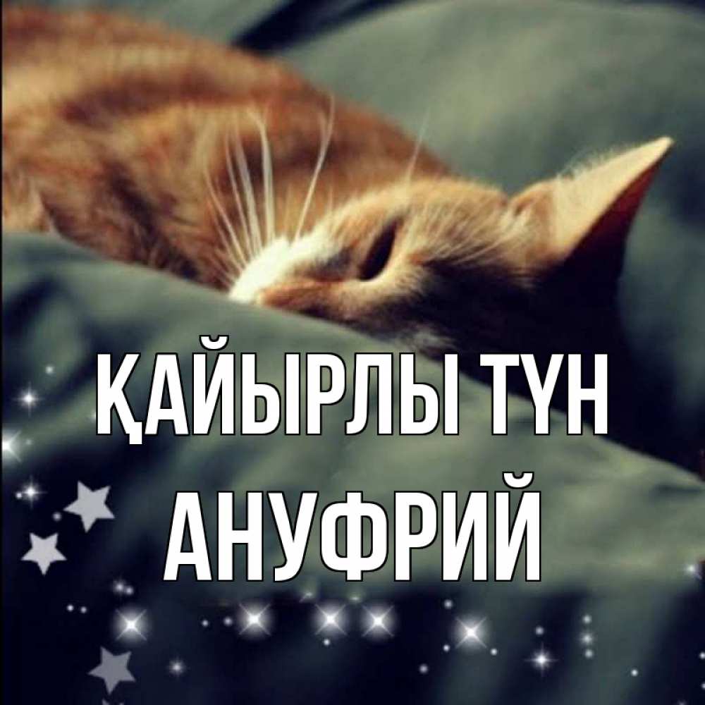 Күн сайын ашық хат с именем, Ануфрий Қайырлы түн кроватка Онлайн тегін жүктеп алу тілектері бар керемет карта 