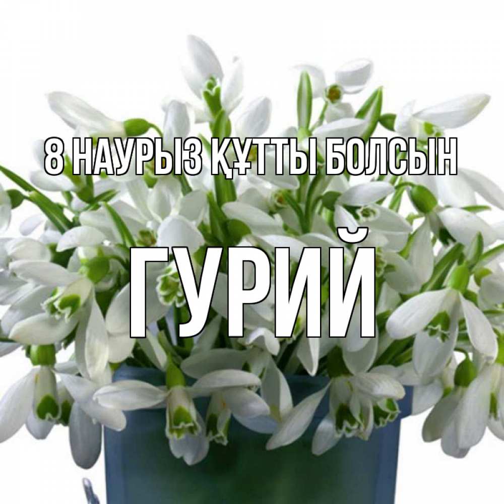 Күн сайын ашық хат с именем, Гурий 8 наурыз құтты болсын цветы к международному женскому дню Онлайн тегін жүктеп алу тілектері бар керемет карта 