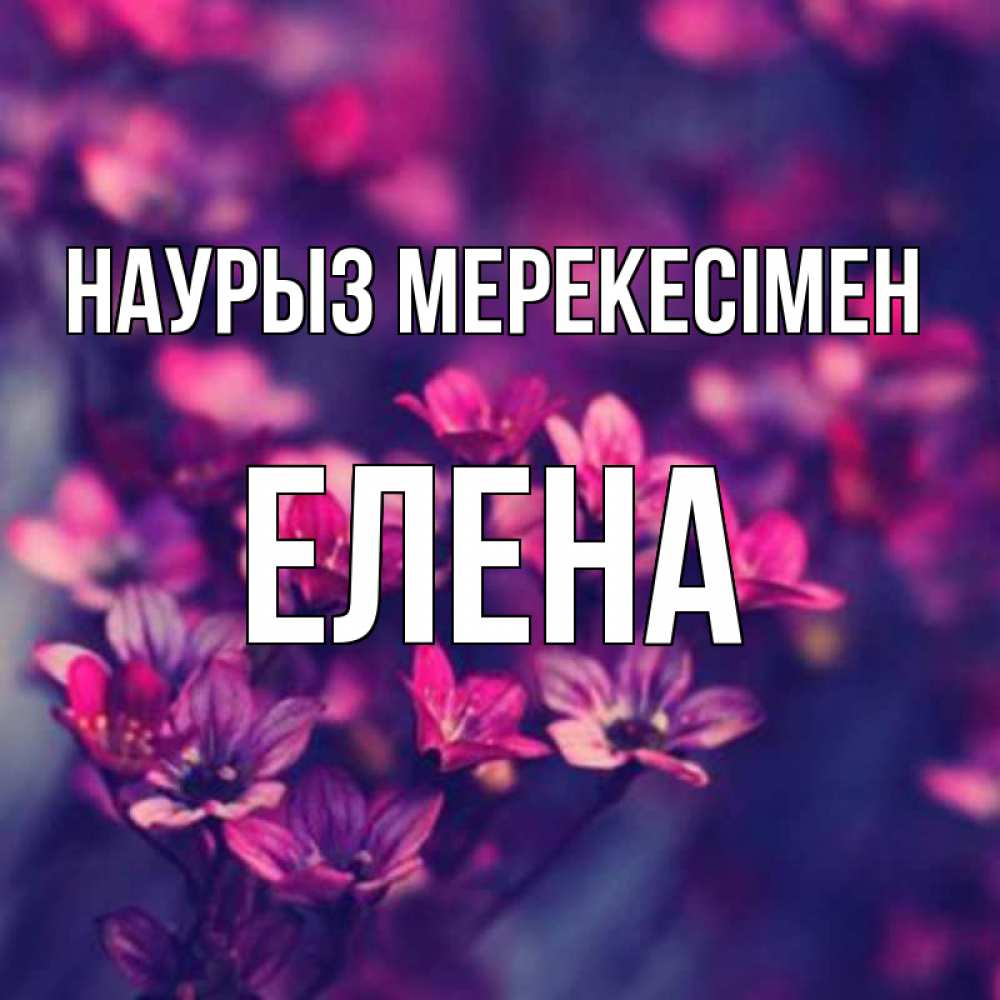 Күн сайын ашық хат с именем, Елена Наурыз мерекесімен небольшие цветы 1 Онлайн тегін жүктеп алу тілектері бар керемет карта 