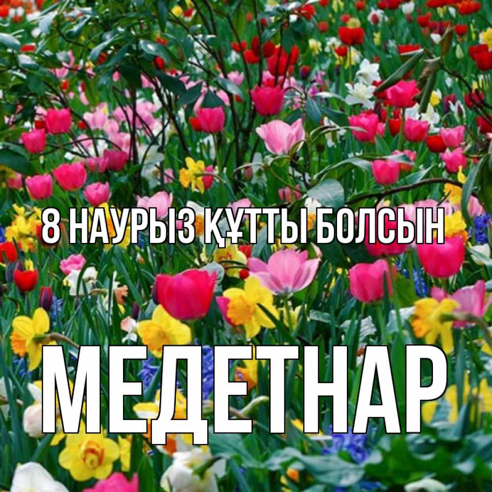 Күн сайын ашық хат с именем, МЕДЕТНАР 8 наурыз құтты болсын с международным женским днем поздравления для женщины Онлайн тегін жүктеп алу тілектері бар керемет карта 