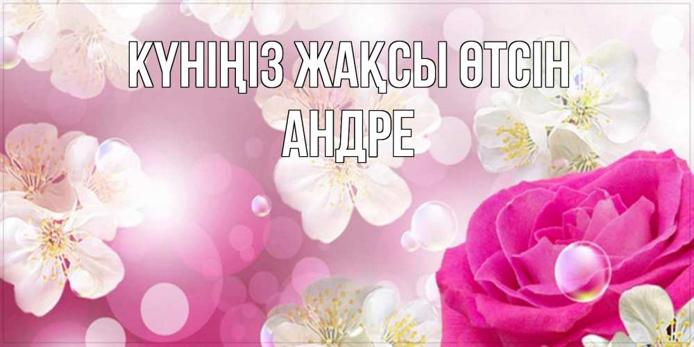 Күн сайын ашық хат с именем, Андре Күніңіз жақсы өтсін красивые цветы Онлайн тегін жүктеп алу тілектері бар керемет карта 