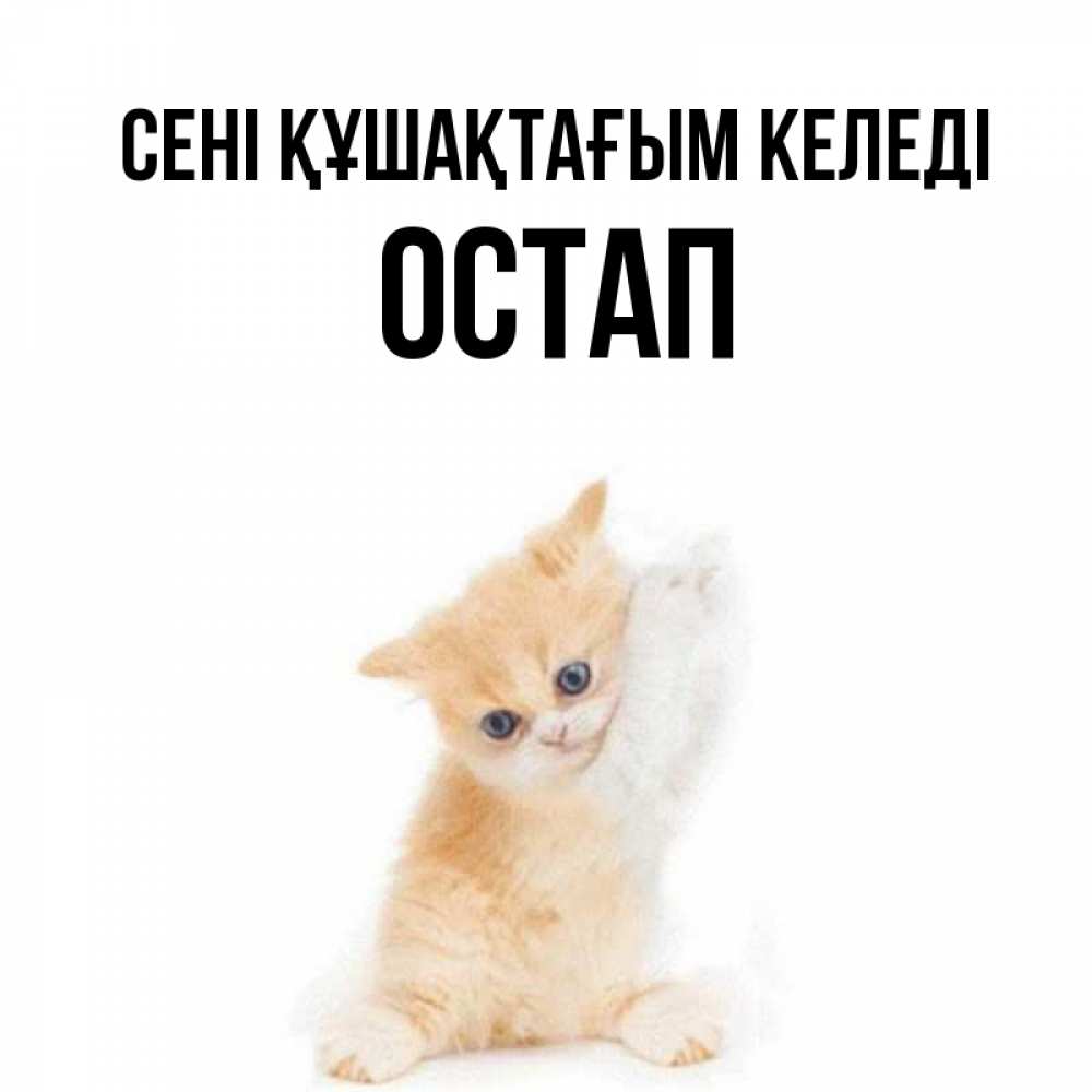 Күн сайын ашық хат с именем, Остап сені құшақтағым келеді я хочу очень скорее обнимаешек Онлайн тегін жүктеп алу тілектері бар керемет карта 