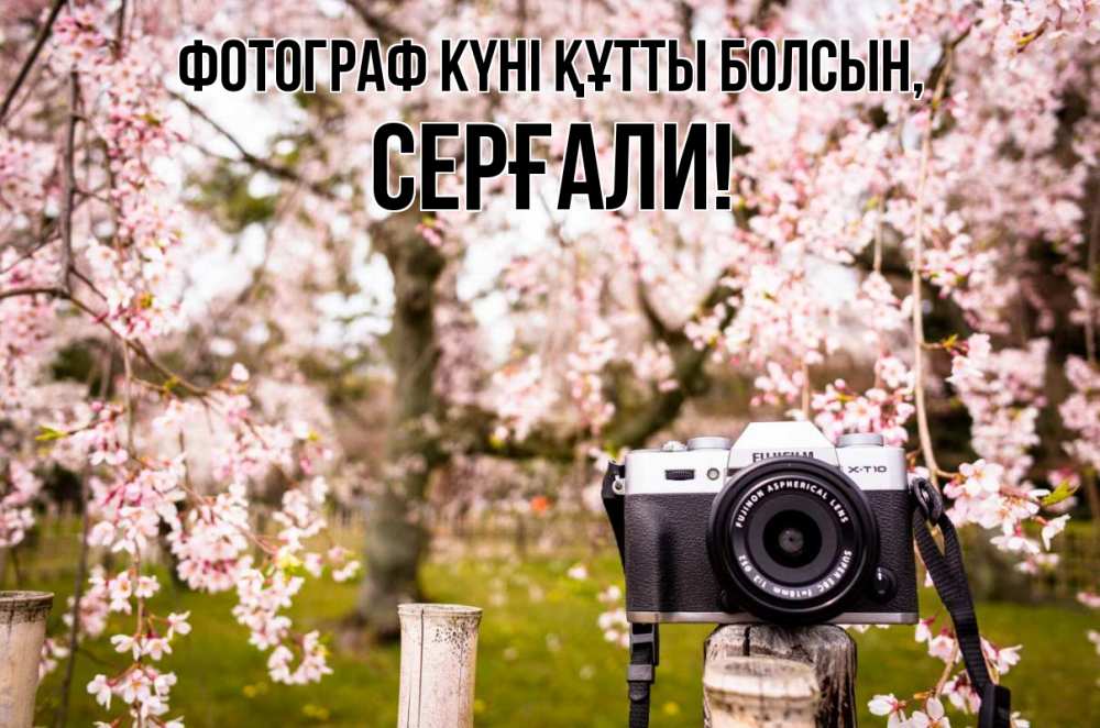 Күн сайын ашық хат с именем, СЕРҒАЛИ Фотограф күні құтты болсын сирень с днем фотографа, фотоаппарат Онлайн тегін жүктеп алу тілектері бар керемет карта 