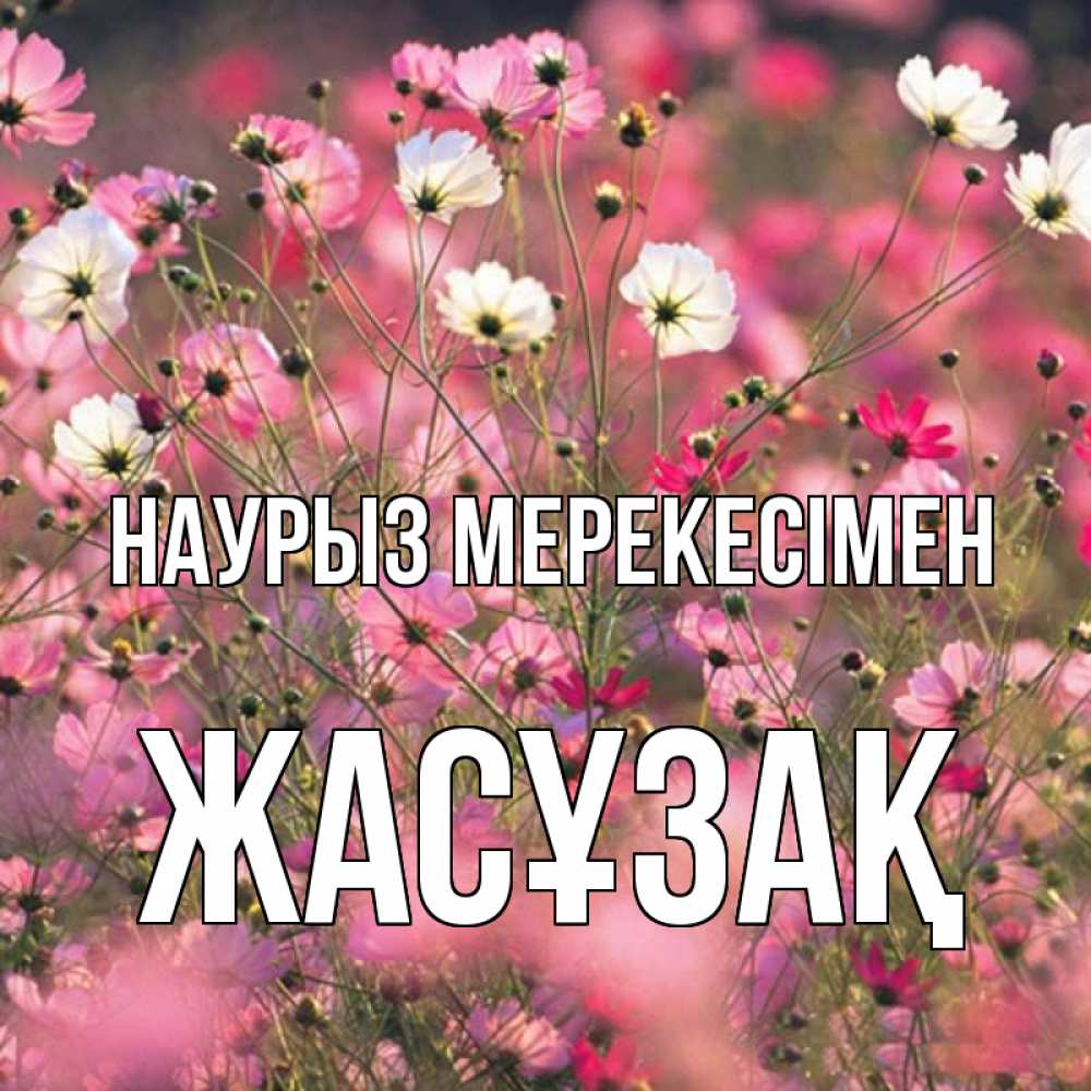 Күн сайын ашық хат с именем, Жасұзақ Наурыз мерекесімен красиво 1 Онлайн тегін жүктеп алу тілектері бар керемет карта 