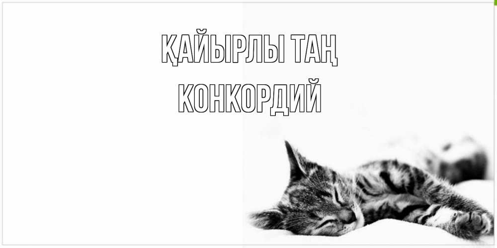 Күн сайын ашық хат с именем, Конкордий Қайырлы таң котуся Онлайн тегін жүктеп алу тілектері бар керемет карта 