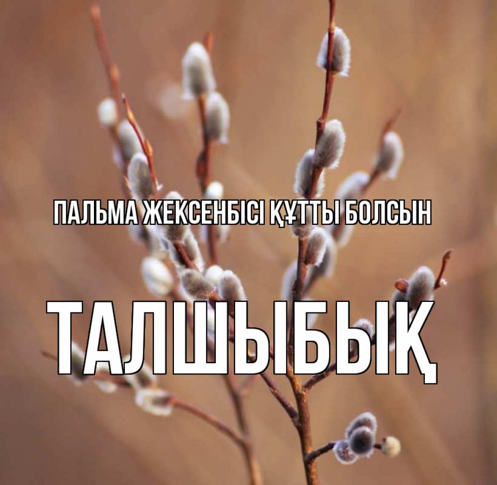 Күн сайын ашық хат с именем, ТАЛШЫБЫҚ Пальма жексенбісі құтты болсын верба Онлайн тегін жүктеп алу тілектері бар керемет карта 