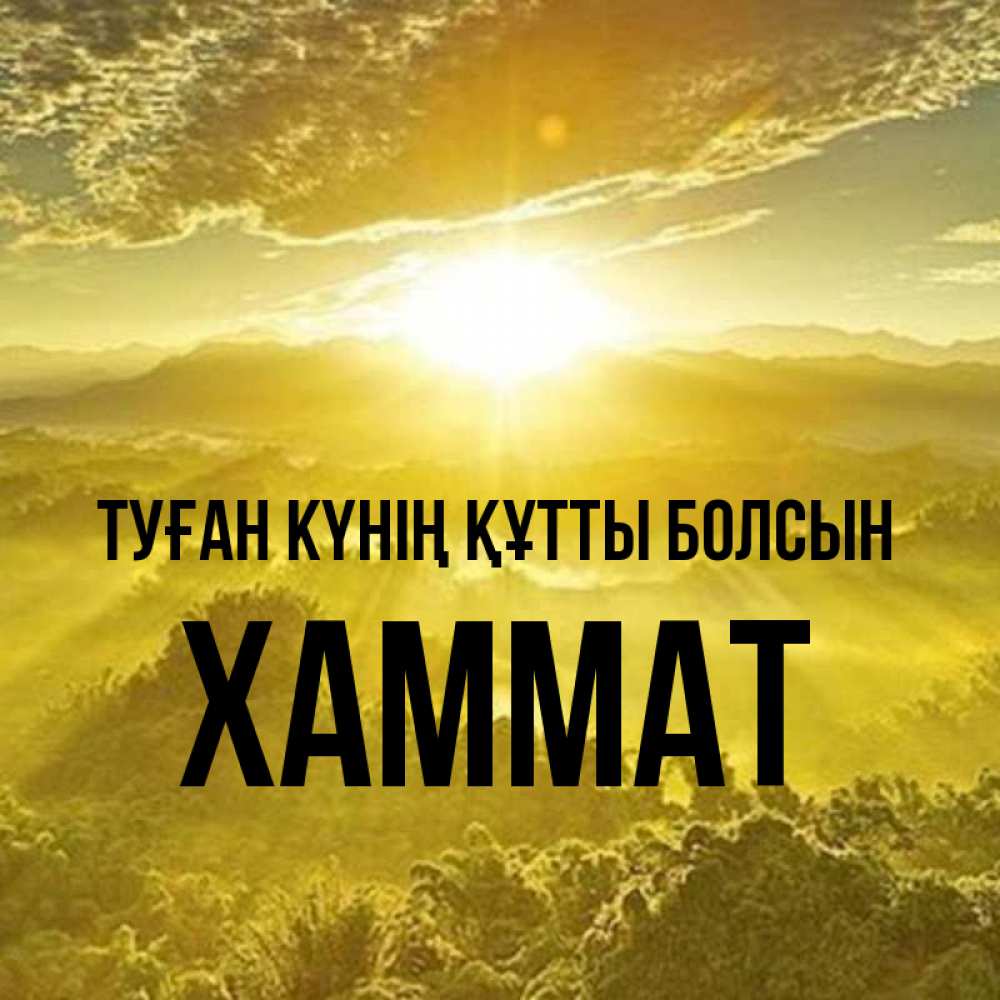 Күн сайын ашық хат с именем, ХАММАТ Туған күнің құтты болсын леса и небо в желтом Онлайн тегін жүктеп алу тілектері бар керемет карта 