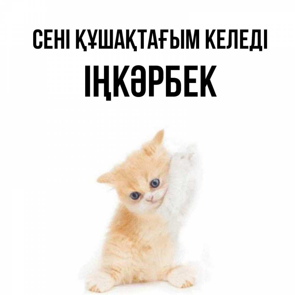 Күн сайын ашық хат с именем, ІҢКӘРБЕК сені құшақтағым келеді я хочу очень скорее обнимаешек Онлайн тегін жүктеп алу тілектері бар керемет карта 