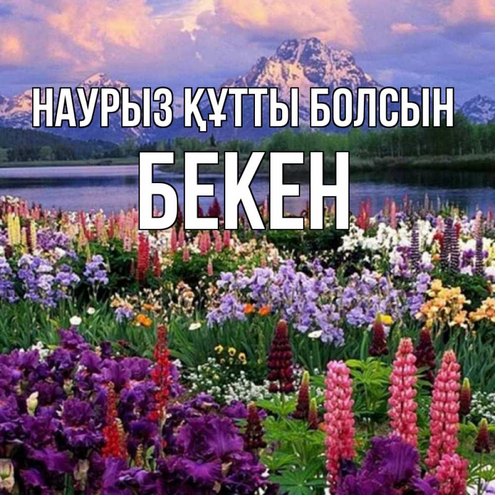 Күн сайын ашық хат с именем, Бекен Наурыз құтты болсын наурыз Онлайн тегін жүктеп алу тілектері бар керемет карта 