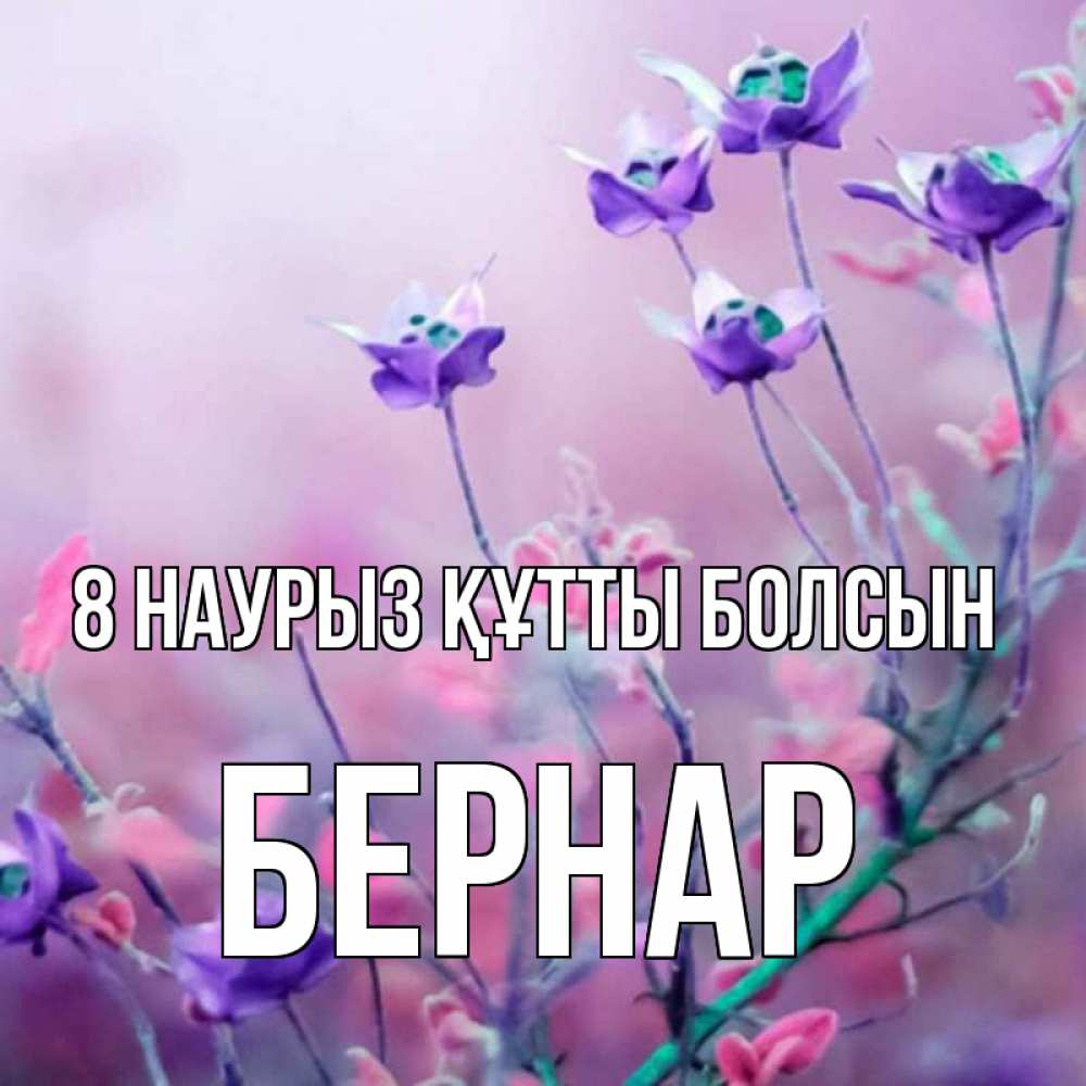 Күн сайын ашық хат с именем, Бернар 8 наурыз құтты болсын международный женский день 2 Онлайн тегін жүктеп алу тілектері бар керемет карта 