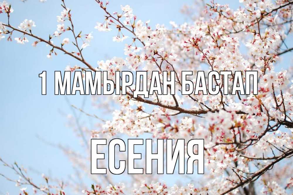 Күн сайын ашық хат с именем, Есения 1 мамырдан бастап С 1 мая Онлайн тегін жүктеп алу тілектері бар керемет карта 