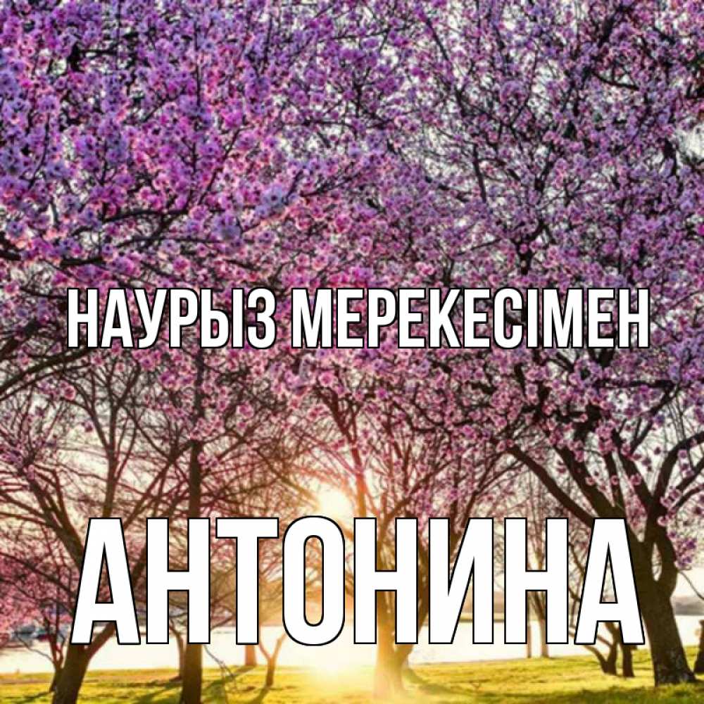 Күн сайын ашық хат с именем, Антонина Наурыз мерекесімен праздник весны наурыз Онлайн тегін жүктеп алу тілектері бар керемет карта 