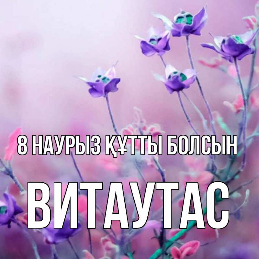 Күн сайын ашық хат с именем, Витаутас 8 наурыз құтты болсын международный женский день 2 Онлайн тегін жүктеп алу тілектері бар керемет карта 
