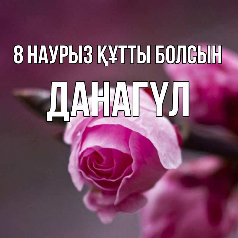 Күн сайын ашық хат с именем, ДАНАГҮЛ 8 наурыз құтты болсын весна Онлайн тегін жүктеп алу тілектері бар керемет карта 
