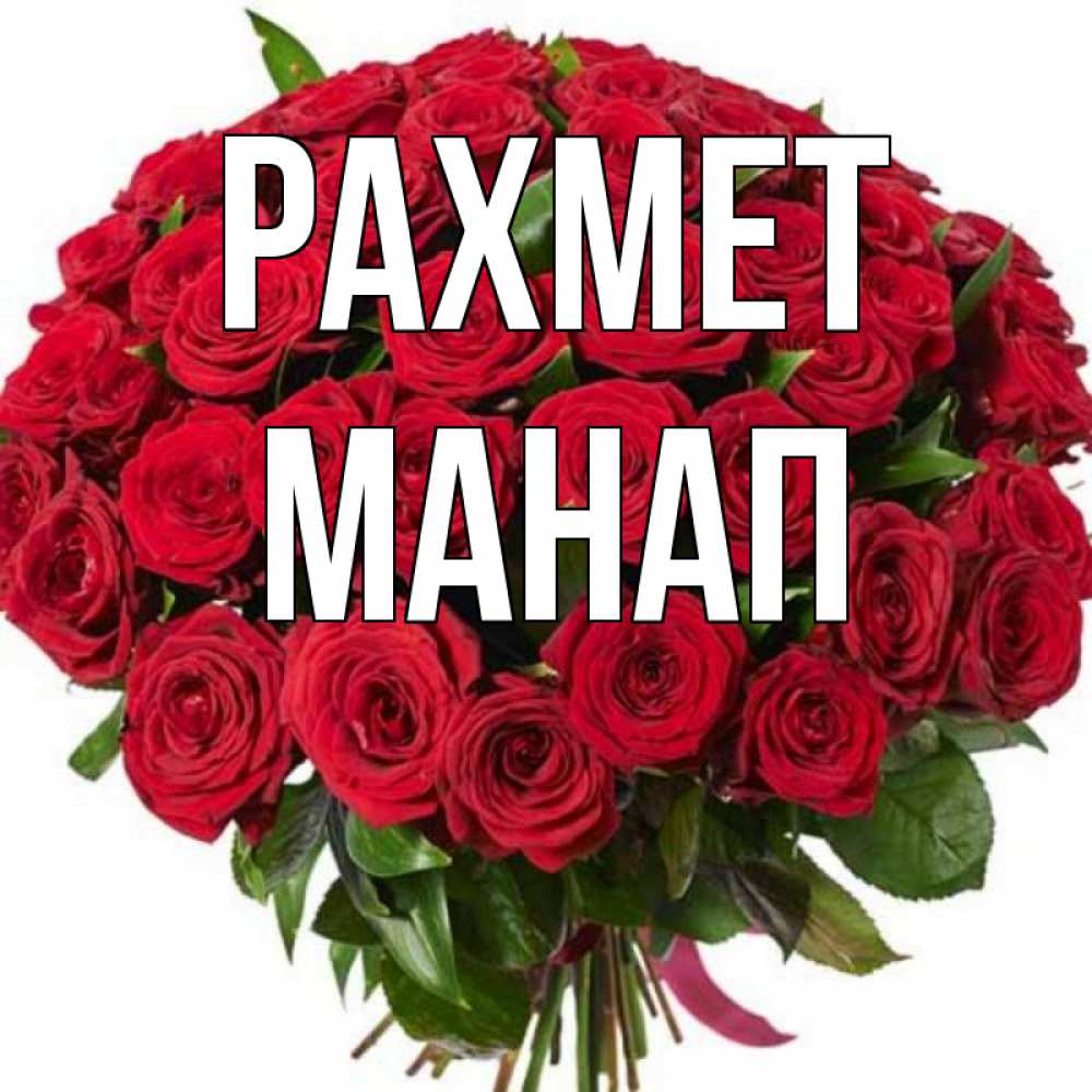 Күн сайын ашық хат с именем, МАНАП рахмет букет красных роз Онлайн тегін жүктеп алу тілектері бар керемет карта 