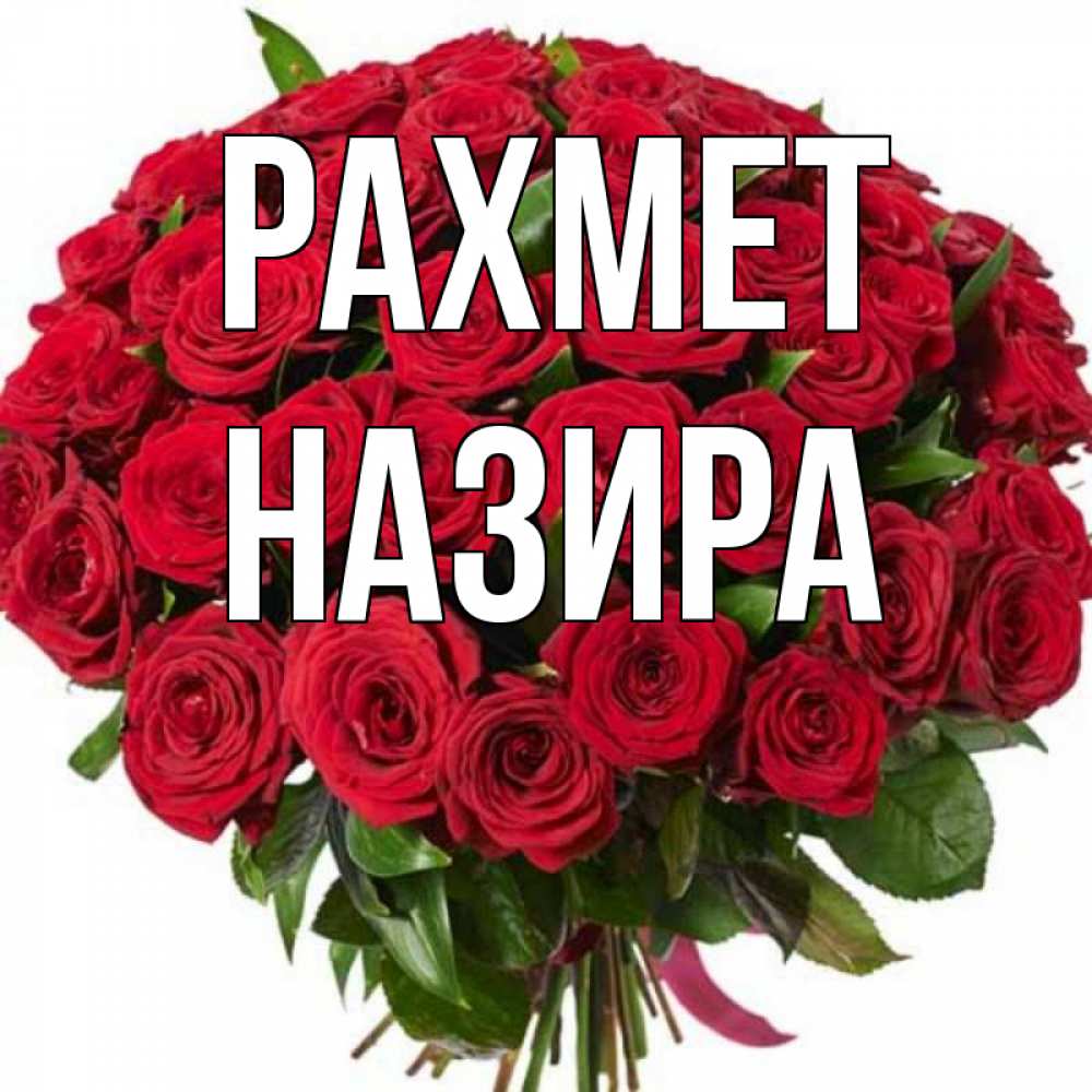 Күн сайын ашық хат с именем, Назира рахмет букет красных роз Онлайн тегін жүктеп алу тілектері бар керемет карта 