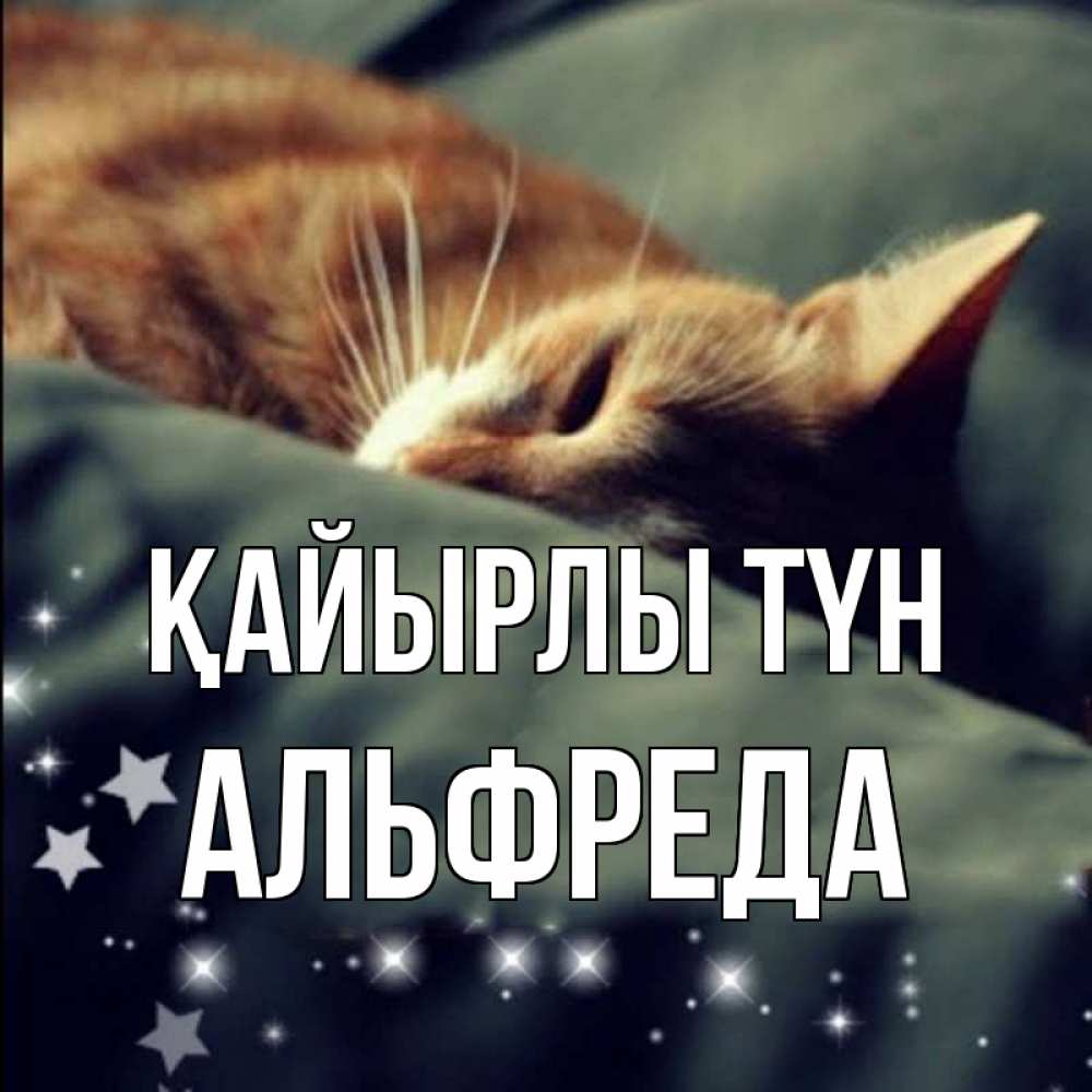 Күн сайын ашық хат с именем, Альфреда Қайырлы түн кроватка Онлайн тегін жүктеп алу тілектері бар керемет карта 