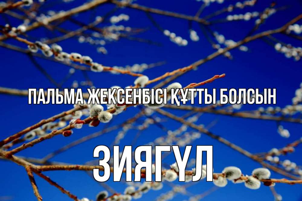 Күн сайын ашық хат с именем, ЗИЯГҮЛ Пальма жексенбісі құтты болсын верба Онлайн тегін жүктеп алу тілектері бар керемет карта 