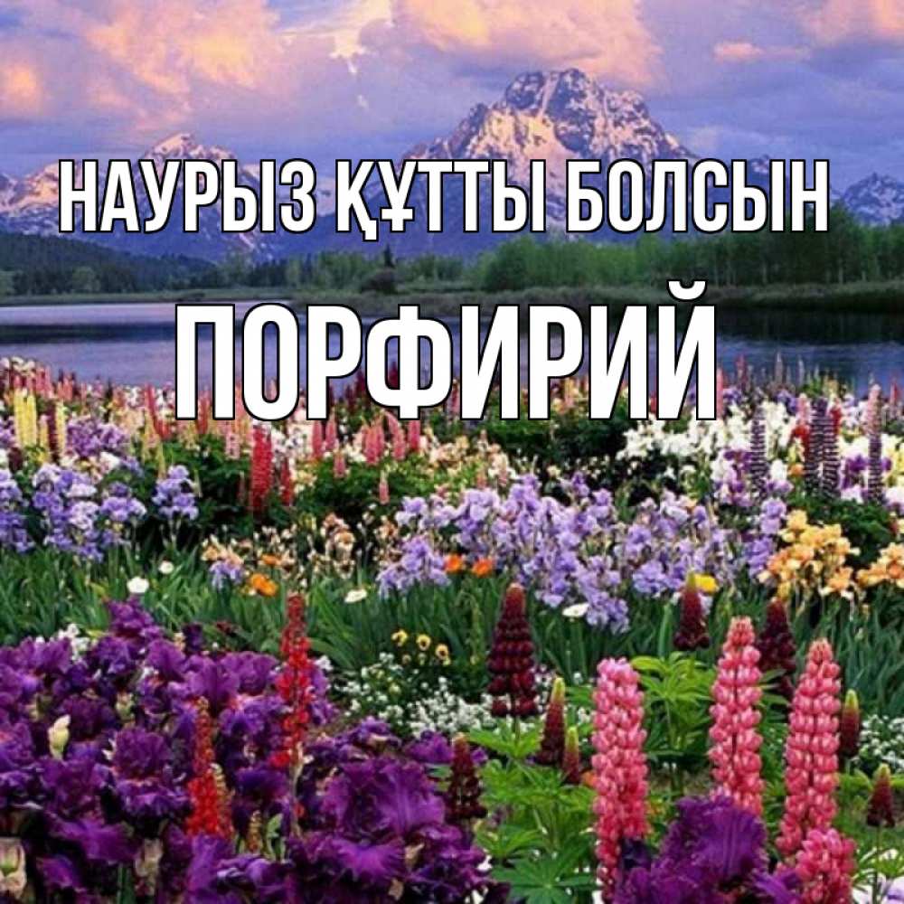 Күн сайын ашық хат с именем, Порфирий Наурыз құтты болсын наурыз Онлайн тегін жүктеп алу тілектері бар керемет карта 