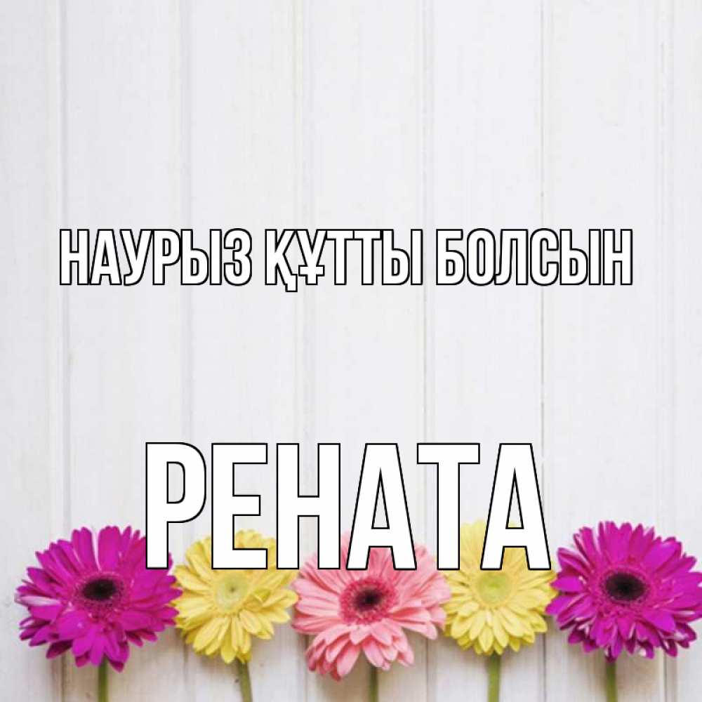 Күн сайын ашық хат с именем, Рената Наурыз құтты болсын женщинам 1 Онлайн тегін жүктеп алу тілектері бар керемет карта 